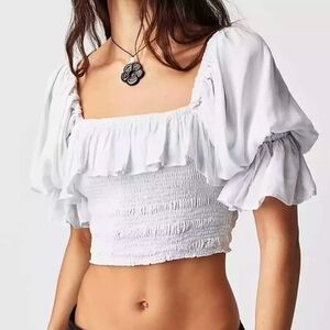 NWT Jen's Pirate Booty Free People Collab Bethany Puff Sleeve Blouse XS